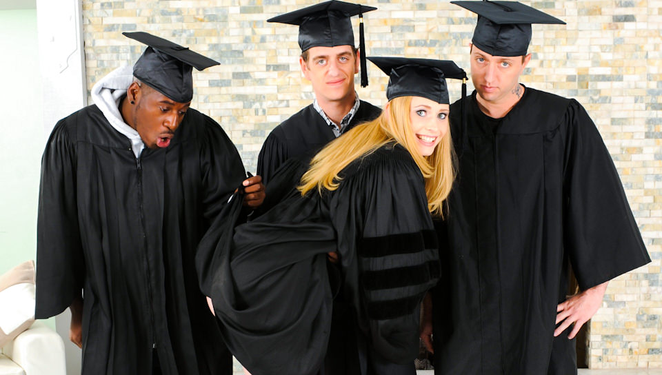 University Gangbang #10, Scene #03 (Allie James, Chad Diamond, Mark Zane, Julius Ceazher)