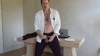 Office Boss Solo Tommy Wood Jerking his Cock Huge Cumshot