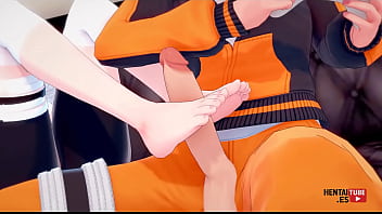 Naruto Hentai Video: Sakura’s Foot Tease During Console Gaming with Naruto – Asian Japanese Manga Anime Hentai 3D Porn