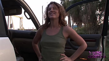 Gorgeous Babe Strips Buck Naked In A Public Park