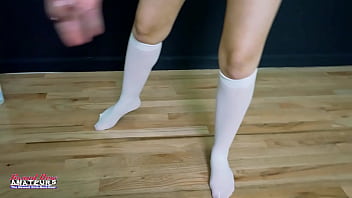 Skinny Busty Blonde Kelsey Starlette Masturbates And Sucks A Big Dick!