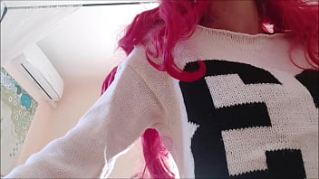 ChantalChannel – feet, pantyhose and red wig