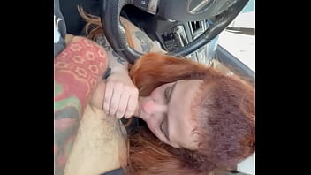 Secret Car BJ and Public Cumwalk – No Panties!