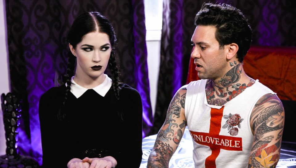 Very Adult Wednesday Addams –  Evelyn Claire, Scene #01 (Evelyn Claire, Small Hands)