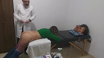 Real examination of anal touch in a woman by the Proctologist.