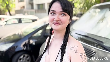 PutaLocura – Morena de tetas grandes española traga leche de su novio en pillada