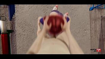 Hentai – My teammate gives me a blowjob and I make her swallow my cum in the sports warehouse POV
