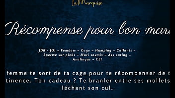 Récompense de bon mari – French audio femdom caged JOI CEI